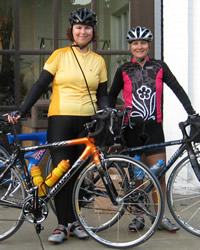 Two TRIRI cyclists at McCormick's Creek State Park